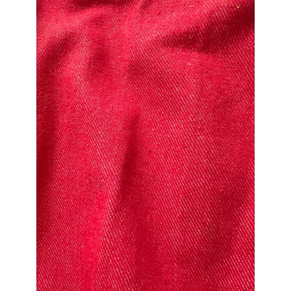 Guy Laroche Vintage Red Cotton Skirt Classics A-Line Silhouette Made in France‎